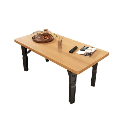 Small Foldable Bamboo Dining Table Modern Minimalist Design Portable Square Outdoor Apartment Rental