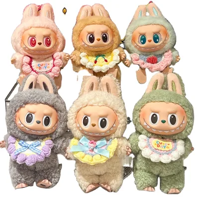 Linda 2025 Hot Selling Labubu Baby Clothes Mini Drool Bib Cute Bib Labubu Doll Accessories