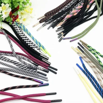 High Quality Customized Gray Colorful Shoe Laces Metal Strings Tips for Sale