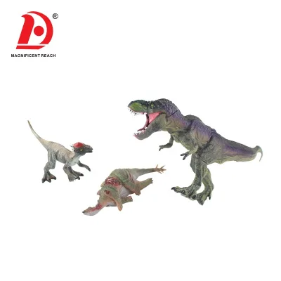 HUADA 2023 Six Pieces Walking Tyrannosaurus Model Soft Plastic Toy Dinosaurs Set Made in China
