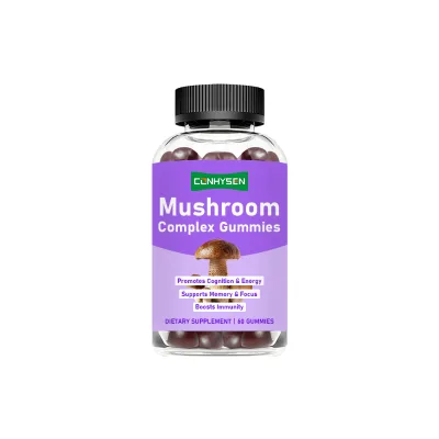 OEM ODM Mushroom Complex Gummies with Protein Sodium Reishi Lion's Mane Support Memory Focus Immunity Cognition Energy