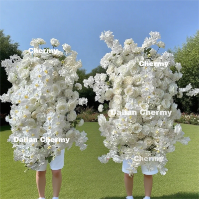Florist Supply Elegant 45inch White Wedding Backdrop Flower for Arch Stand