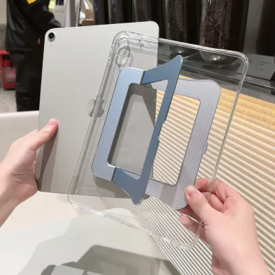 Non-slip Kickstand Tablet Case Covers for iPad 11th A16 Air 4 5 Cases Adjustable Angles Stand Clear Slim Protective Back Cover