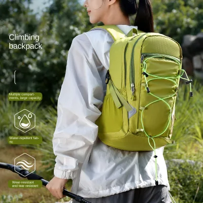 Outdoor Cycling Hiking Climbing Nylon Sports Backpack for Women Men Lightweight Mountain Gear 25L Waterproof Air-Cushioned