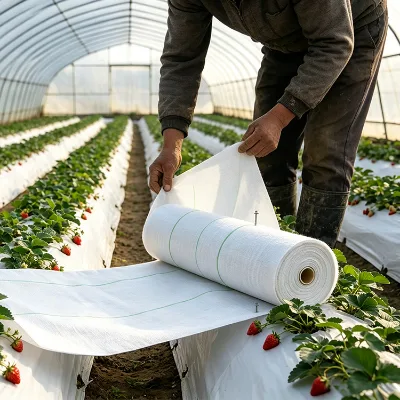 Weed Control Mat White Color 150 Gsm 1.8m Weed Matting pp Weed Control Mat Weed Barrier Telo Pacciamatura