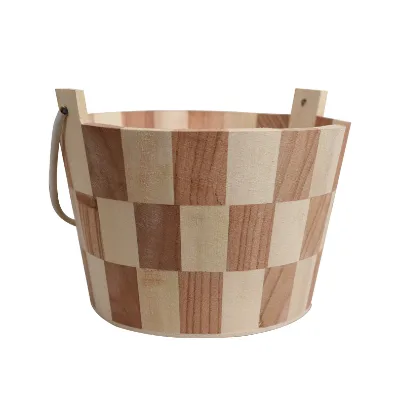 OEM  ODM  Wooden Storage Barrel Wood Household Barrel for Bath Room Kitchen