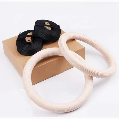 Adjustable Birch & ABS Gymnastic Training Gym Rings with 700kg Load Capacity and 28-32cm Diameter
