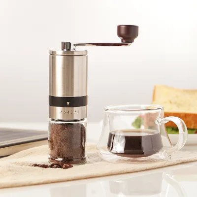 High Quality 304 Stainless Steel Portable Mini Manual Coffee Bean Grinder with Ceramic Manual Coffee Grinder