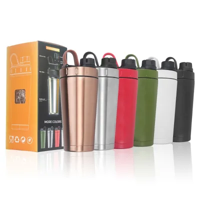 600ml Recycled Double Wall Stainless Steel Shaker Bottle Bpa Free Protein Insulated Shaker Bottle