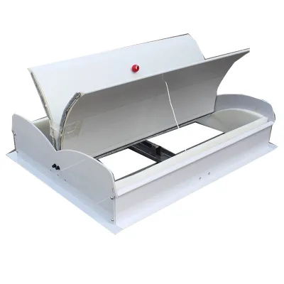 New White ABS Ceiling Butterfly Door Ventilation Window for Pigsty and Chicken Coop
