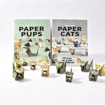 Environmentally Friendly Materials with Customizable Patterns 3D Animal Origami Paper Art with UV Printing-Christmas Decoration
