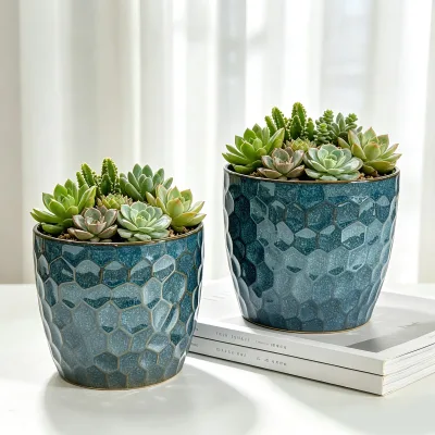 Plant Pots Cylinder Ceramic Vase Smooth Surface Design Pots for Succuelnt and Little Snake Customizable Planters
