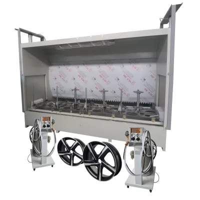 nder-Track Conveyor Powder Coating Production Line | Water Curtain Spray Booth & Curing Oven Complete Finishing System