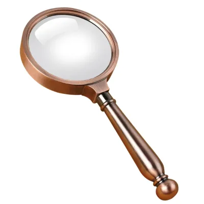 8X Professional High Magnification Full Metal Frame Handle Optical Lens Handheld Magnifying Glass