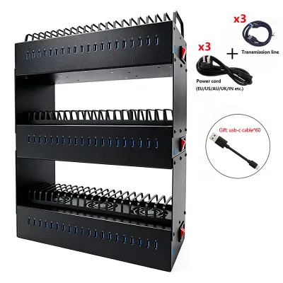 60 USB Port Phone Farm USB3.0 Hub Android Control Box Batch Synchronization Smart Control Unified Management
