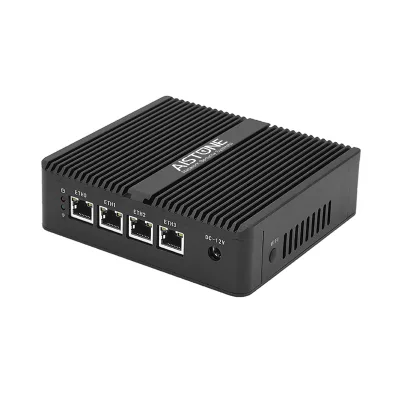 OEM laser logo free 4 lan ports mini firewall pc Intel chip N2840 micro router x86 aluminum chassis OPNsense appliance 4 rj45