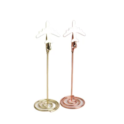 Custom Metal Modern Ins Fly Shape Table Holders Stands Menu Favor Sign Name Seat Card Restaurant Hotel Wedding Birthday