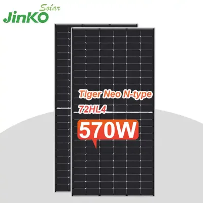 Jinko High Efficiency Tiger N-type Half Cell 565-585watt Solar Panels Mono Silicon Panel 570W 565W 575W