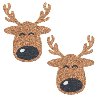 European American Christmas Breast Stickers Disposable Nipple Printers Anti-Bump Elk Holiday Pattern Sexy Intimates Accessories