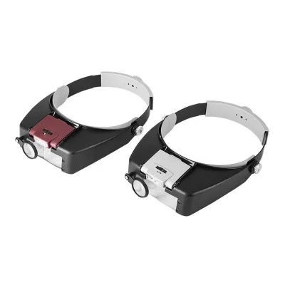 LED Lighted Head Magnifier 2X 4X 6.5X 8.5X  Hands-Free Illuminated Magnifying Glass Perfect for Jewelry Watch Repairs Hobby
