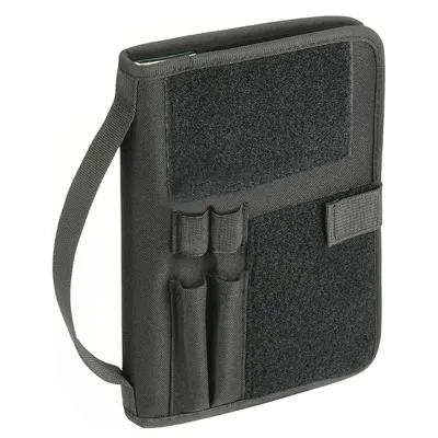Polyester Black Tactical Log Book Cover Green Book Protective Cover Tactical Notebook Holder