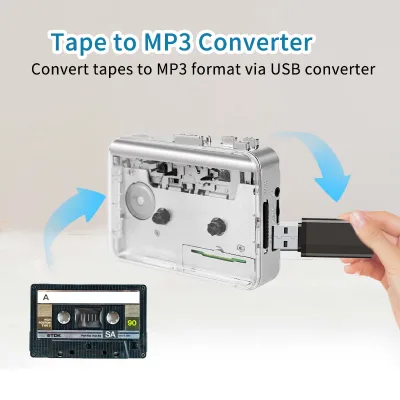 Wholesale Custom Clear Classic Stereo Walkman Tape to MP3 Converter USB Auto Reverse Battery Powered Audio Cassette Player