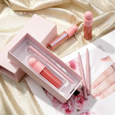 Wholesale 23 Colors Custom logo Moisturizing Hydra Custom Logo Vegan Non Sticky Creamy Lip Liner and Lip Gloss Set