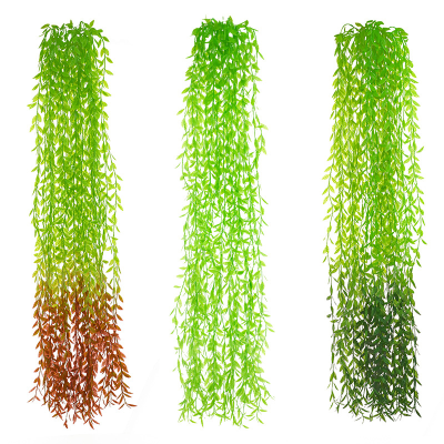 Hot Selling 100cm Plastic Willow Garland Hanging Vine Artificial Plants Willow Leaves Rattan