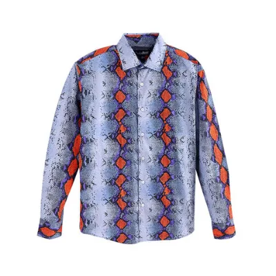 Men long-sleeve new fashion casual printed shirt