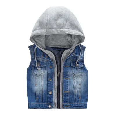 Wholesale Boutique Kid Boys Clothes Custom Denim Vests of Online Shopping