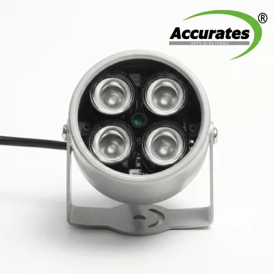 DC12V 4 LED IP65 Waterproof Aluminum CCTV IR Twilight Sensor 30° Beam Angle 10-40M Night-Vision Security Light