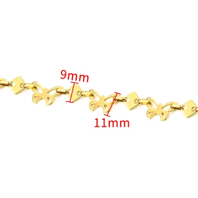 High Quality 18k Gold Plated Butterfly Chain Necklace Stainless Steel Fine Jewelry 18 20 22 24 26 28 Inch Lengths