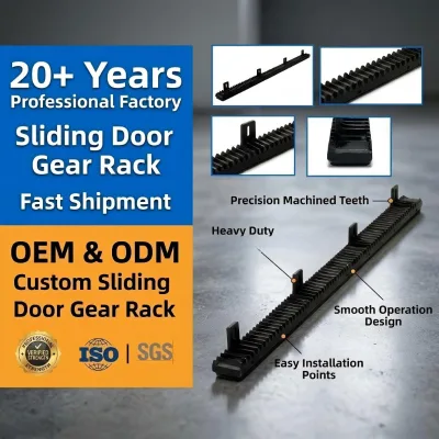 Long Lasting Replacement Part Sliding Door Rack and Pinion 4 Hole Nylon Motor Gear Rack Assembly for Security Gate Drive System