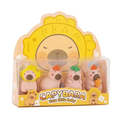 Capybara Boxed Rubber Suit Students'  Gifts Wholesale Stationery with Pencil Eraser