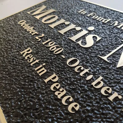 Brass Plate Custom Commemoration Brass Plaque Honorifique Photo Memorial Grave Marker Metal Cast Bronze Plaque for Cemeteries