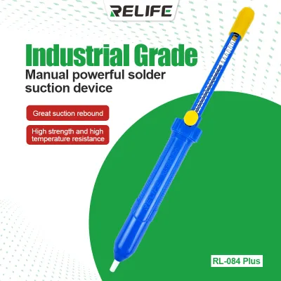 RELIFE RL-084 Plus Manual Solder Extractor for Mobile Phone Repair High Temperature Resistance Tin Absorbing Hand Tool