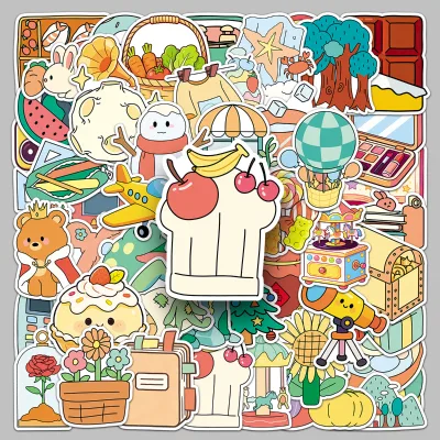 50pcs Factory Creative Customizable Cute Playful Energetic Personalized Graffiti Stickers for Toy Skateboard Bicycle Decoration