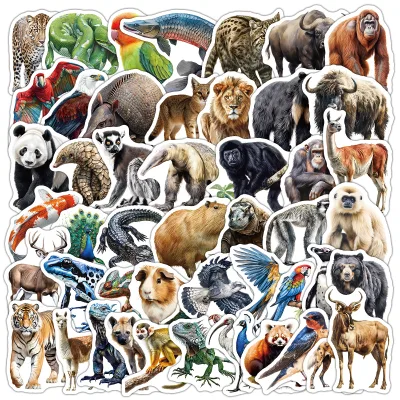 50PCS Jungle zoo colorful realistic animal sticker