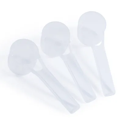Transparent 15ml Plastic Measuring Spoon with Flat Bottom 1tbsp Powder Liquid Scoop for Coffee Tea