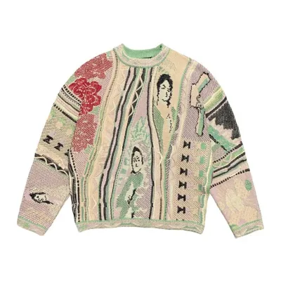 Oriental Style 3D Printed Sweatshirt Vintage Inspired Minimalist Casual Fall Winter Men's Crewneck