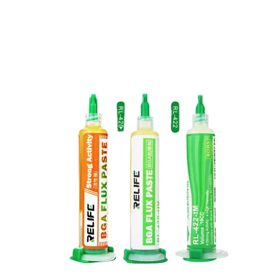 Relife RL-420 RL-421 RL-422 Soldering Paste Flux 10CC Strong Activity No-clean Haloge Free Rosin Block Syringe Soldering Oil