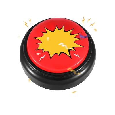Factory Cheap Game Buzzer Office Prank Toys Custom Recordable Easy Button, Programmable Voice Button Push Sound Button