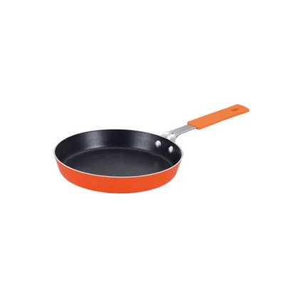 Cheap High Quality Colorful Aluminum Kitchenware Cooking Pans Silicone Handle Non-stick Mini Frying Pan