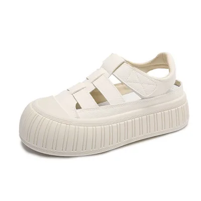 New Hollow Out Breathable Sandals for Women's Summer Student Thick Soled Casual Sports Shoes
