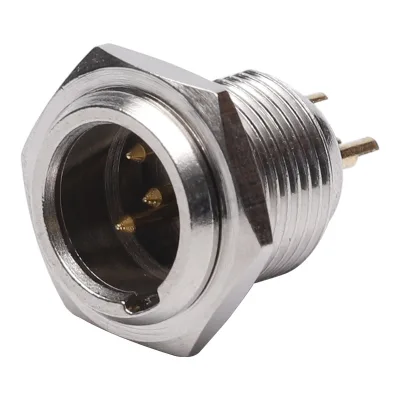 Metal Mini XLR 4-Pin Socket and Plug Connector 25mm for Audio/Video Use