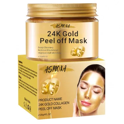 24K Gold Collagen Peeling Peel-off Facial Mask Organic Anti-Aging Whitening Natural Ingredients Hyaluronic Acid Face Mask