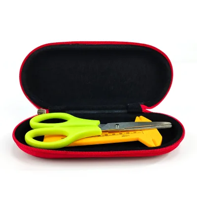 Wholesale Fashion Red EVA Art Scissors Storage Case Small Exquisite Portable Scissors Kit Case