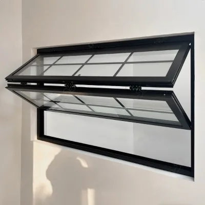 French Aluminium Glass Sliding Folding Window Glass Bi Fold Window Bifold windows Double Glazed Grids Fold Window