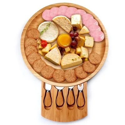 Diningware - Dinner Plates Premium Bamboo Meat Charcuterie Cheese Board with Custom Logo