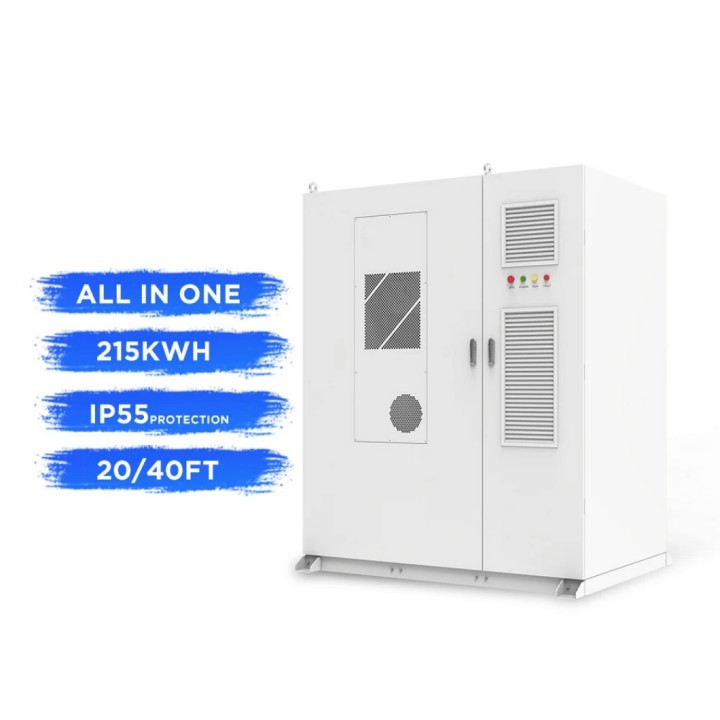High Voltage Industrial Commercial Energy Storage Systems 215kwh 300kwh Lithium Ion LIFEPo4 Batteries Hybrid On-Off HV Battery